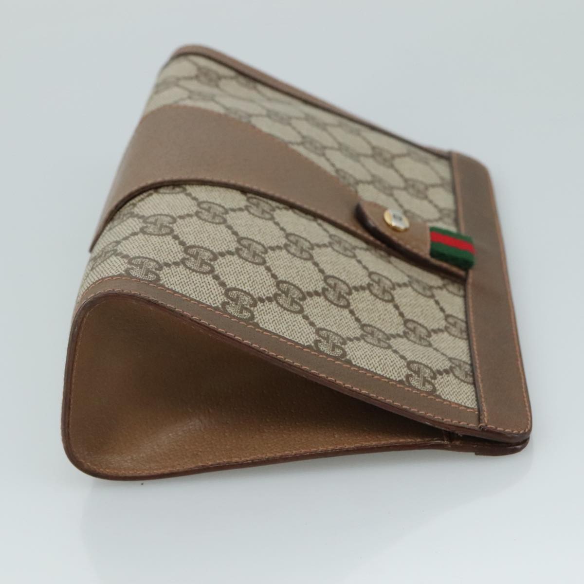 Gucci Sherry Beige Canvas Clutch Bag