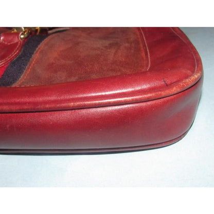 SOLD Rare Gucci burgundy leather and suede 1961 Jackie hobo style shoulder bag