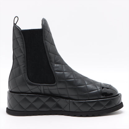 Chanel Coco Leather X Fabric Sidewear 36  Black G45190 Matrasse