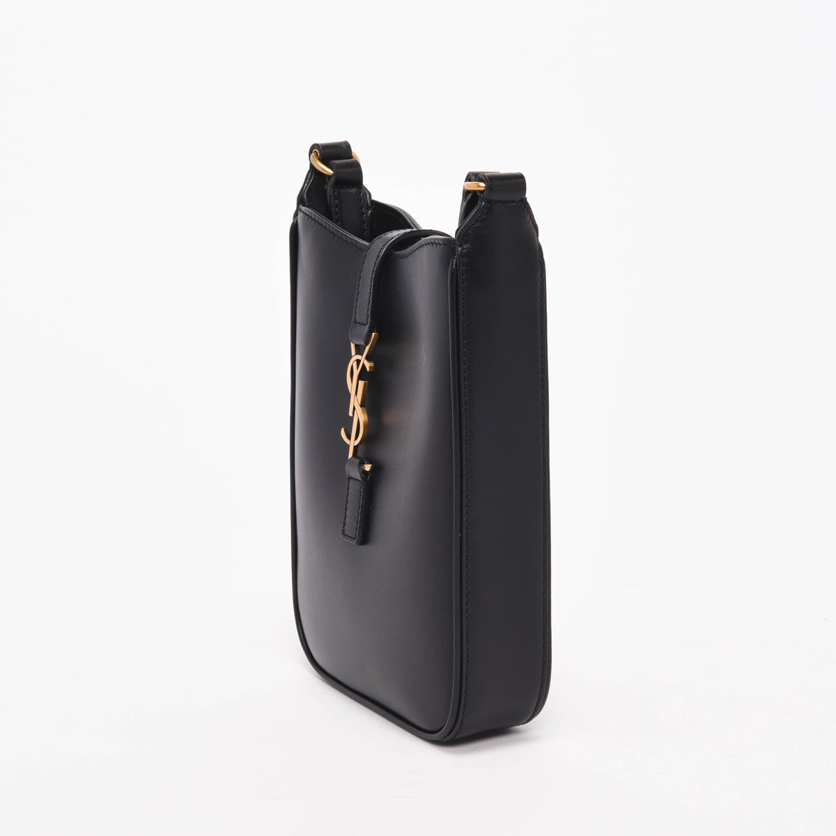 Saint Laurent Black Calfskin Le 5 A 7 Vertical Mini Bag