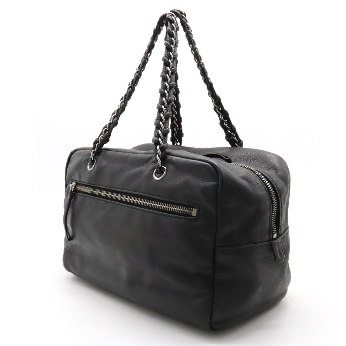 Chanel Luxury Line Coco Shoulder Bag Semi-Shoulder Mini Boston Bag Black Black Silver Gold A32919