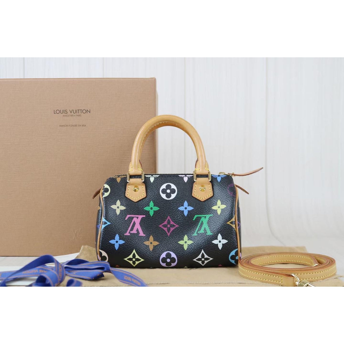 Rank A ｜ LV Multi Monogram Mini Speedy Handbag｜080201