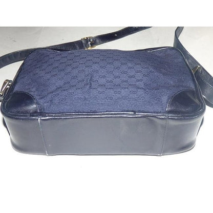 Gucci Supreme Shoulder Micro Guccissima Print Canvas Leather Body Blue Leather And Gg