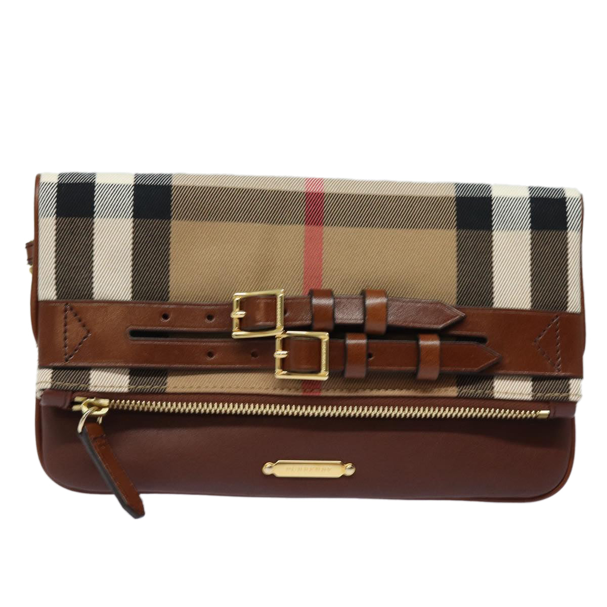 BURBERRY Nova Check Clutch Bag