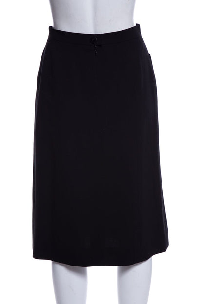 Chanel Black Pencil Skirt SZ 38