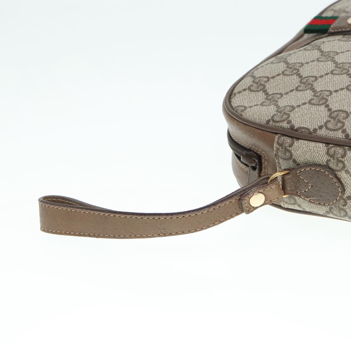 Gucci Sherry Beige Canvas Clutch Bag