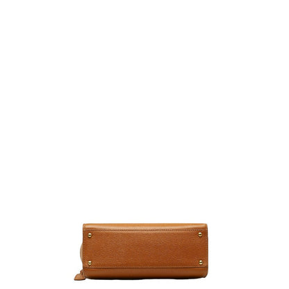 CHANEL CHANEL LOGO TORTE BAG CABIAR SKIN BRUN LADY SCHOOL