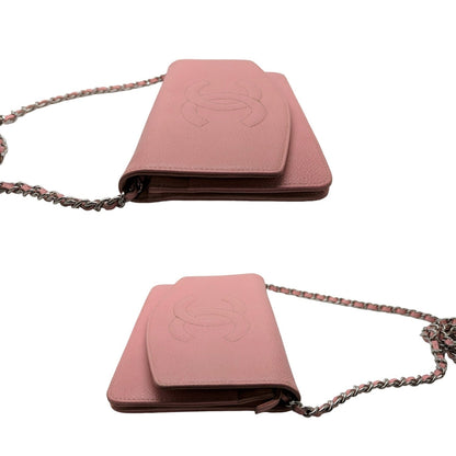 Chanel Vintage Pink Caviar Timeless Wallet On Chain WOC