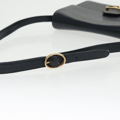 Gucci G Logo Black Leather Shoulder Bag