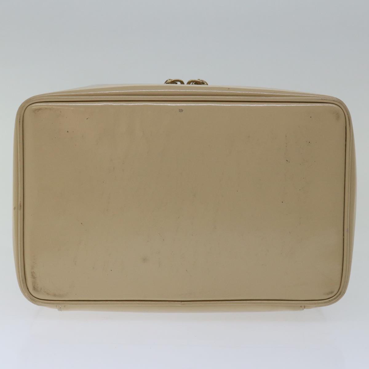 Gucci Vanity Ecru Patent Leather Clutch Bag
