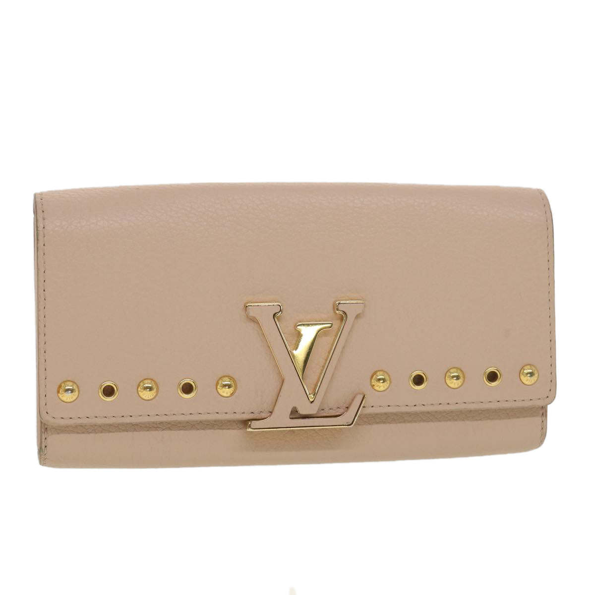 Louis Vuitton Pink Leather Capucines wallet accessories