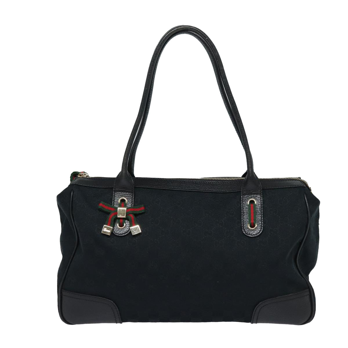 Gucci Ophidia Black Canvas Handbag ()