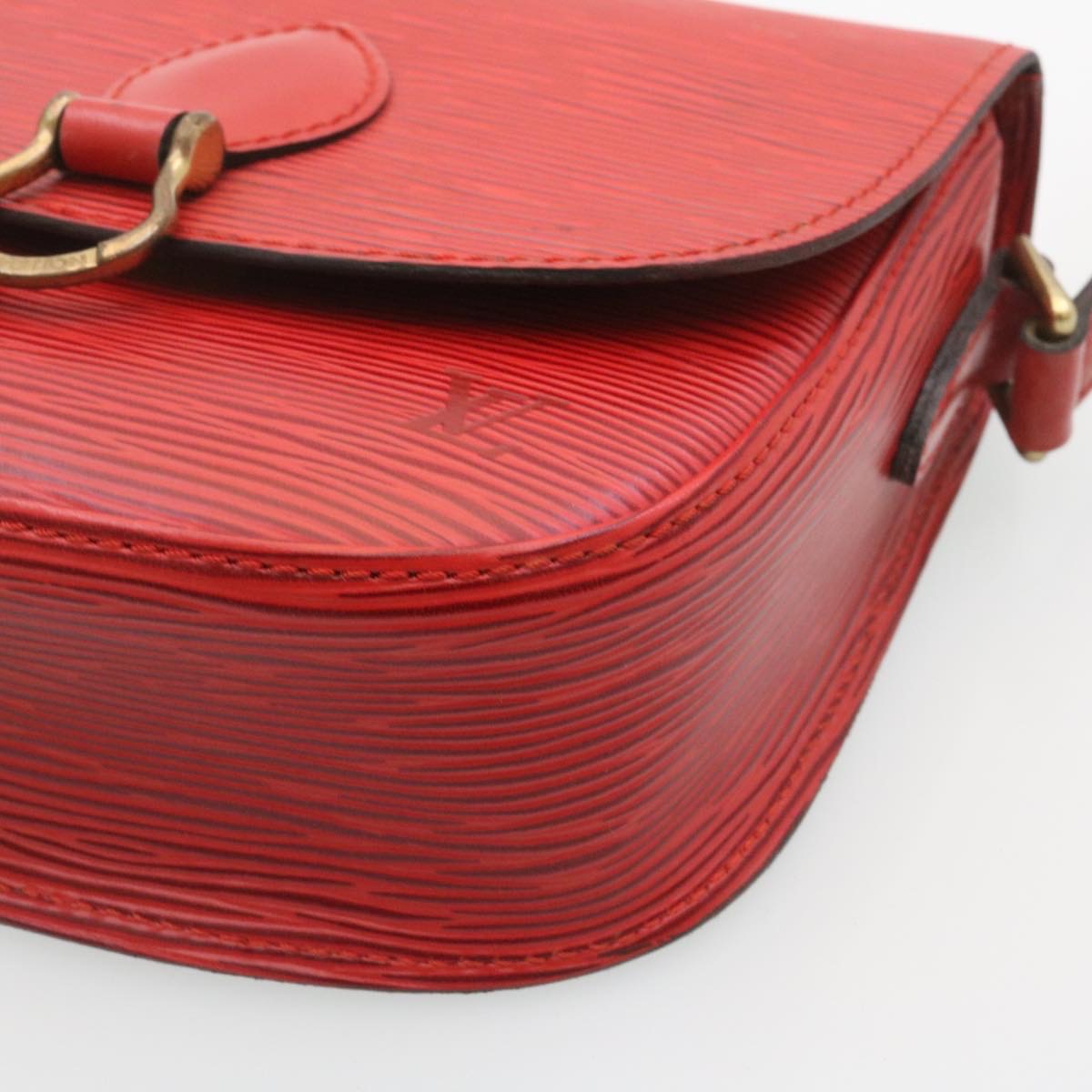 Louis Vuitton Red Leather Saint Cloud shoulder bag