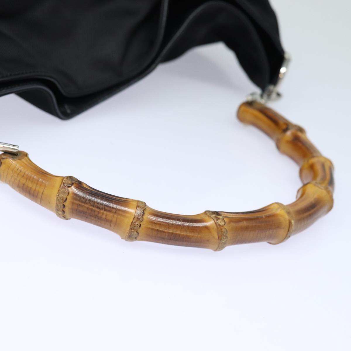 Gucci Bamboo Black Synthetic Shoulder Bag
