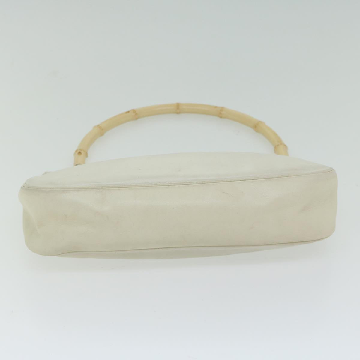 Gucci Bamboo White Leather Handbag