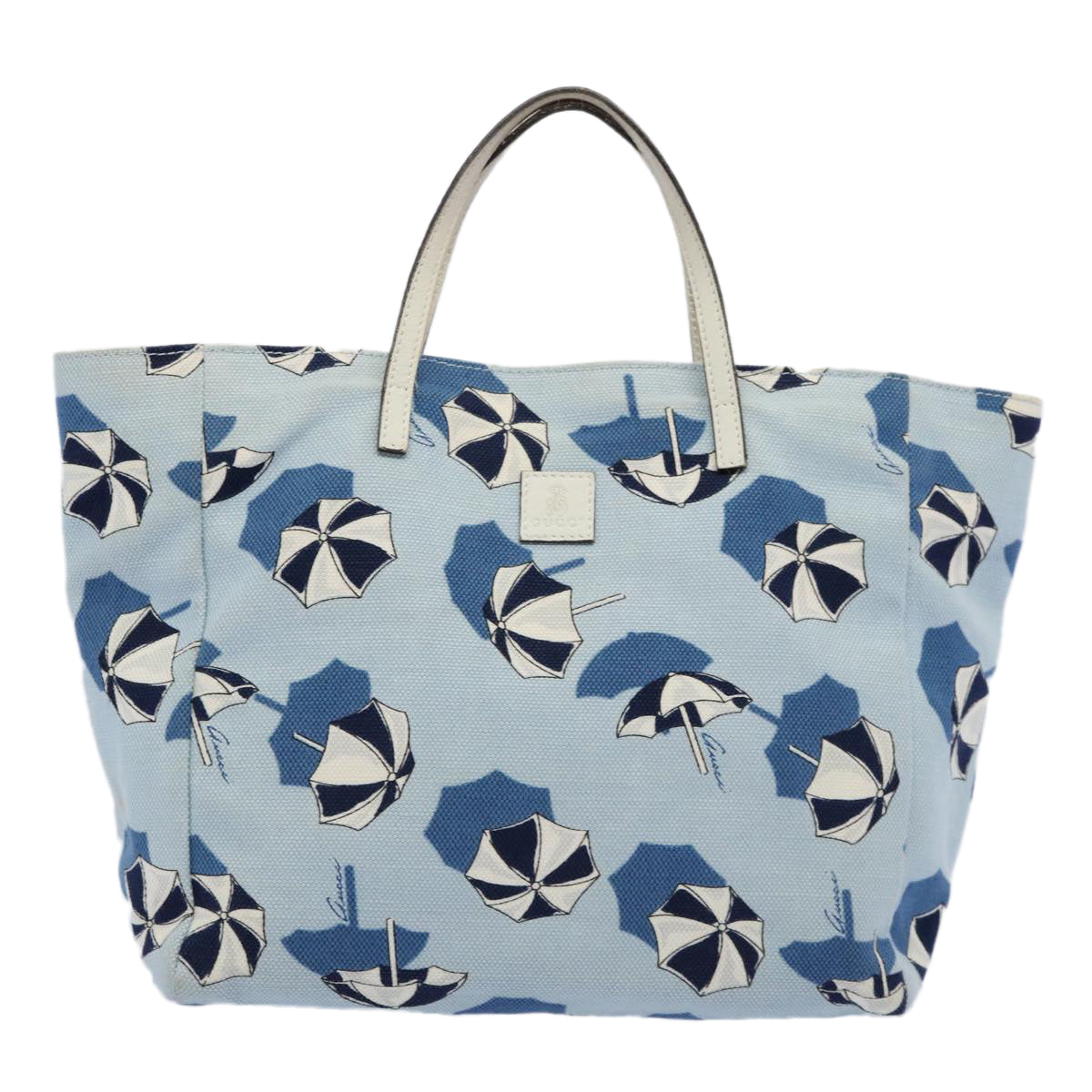 Gucci Blue Canvas Handbag ()