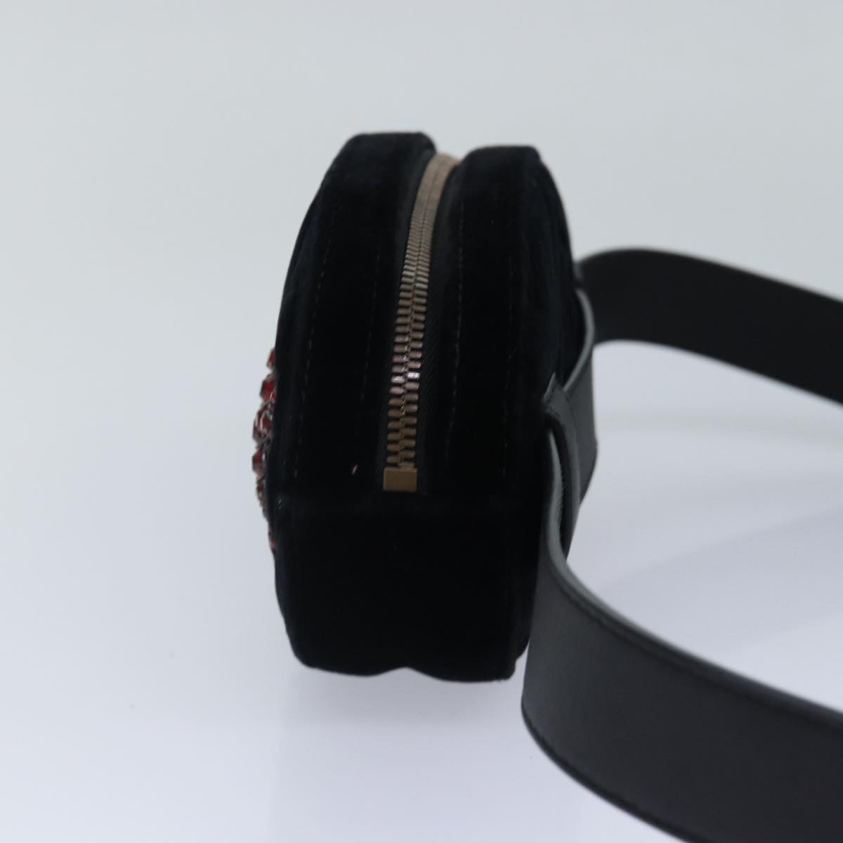 Gucci Gg Marmont Black Velvet Clutch Bag