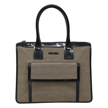 Gucci Grey Canvas Handbag ()