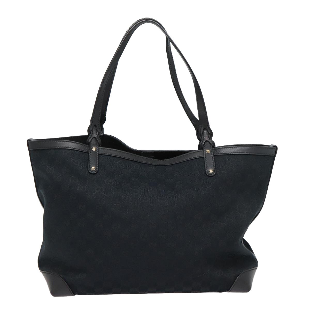 Gucci Gg Canvas Black Canvas Tote Bag
