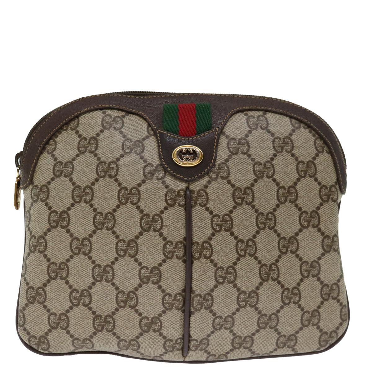 Gucci Ophidia Beige Canvas Shoulder Bag ()