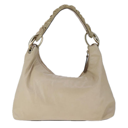 Gucci Hobo Beige Leather Shoulder Bag