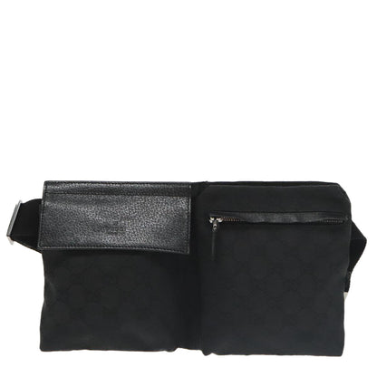 Gucci Belt Bag Black Canvas Shoulder Bag ()