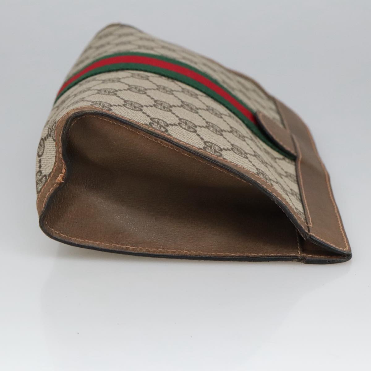 Gucci Ophidia Beige Canvas Clutch Bag