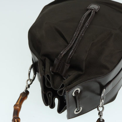 Gucci Bamboo Brown Synthetic Handbag