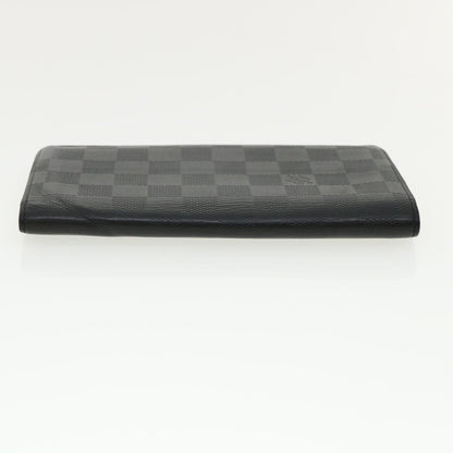 Louis Vuitton Black Leather Portefeuille Brazza wallet accessories