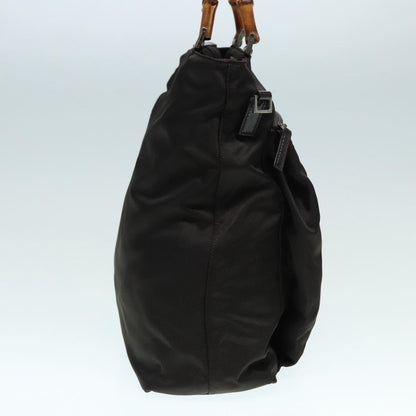 Gucci Bamboo Khaki Synthetic Tote Bag
