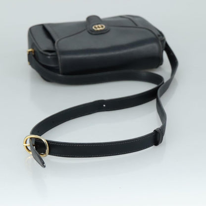 Gucci Interlocking G Navy Leather Shoulder Bag