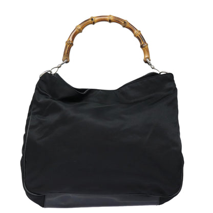 Gucci Bamboo Black Synthetic Shoulder Bag ()