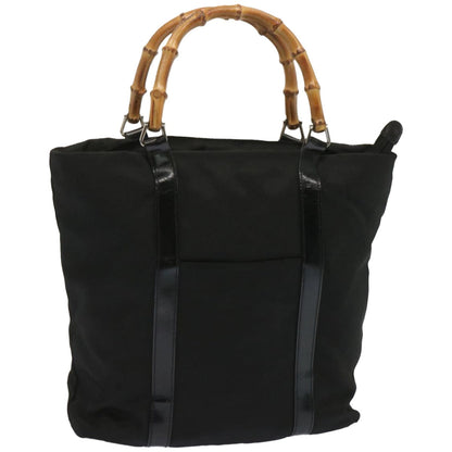 Gucci Bamboo Black Synthetic Handbag