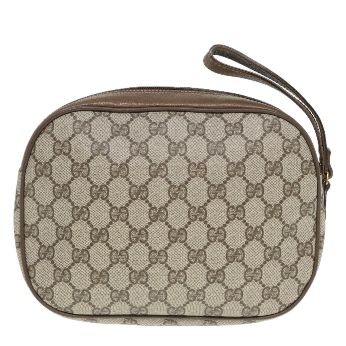 Gucci Sherry Beige Canvas Clutch Bag