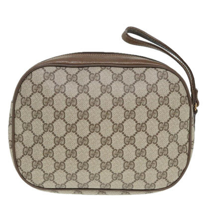 Gucci Sherry Beige Canvas Clutch Bag