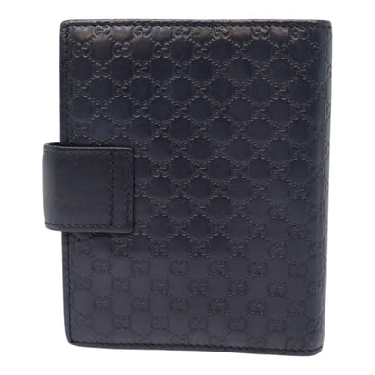 Gucci Guccissima Navy Leather Wallet