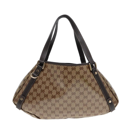 Gucci Abbey Beige Canvas Tote Bag