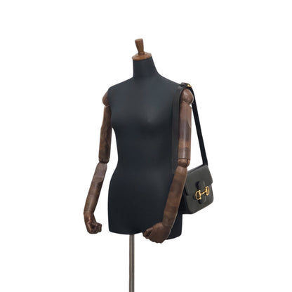 CELINE Horse Bit Shoulder bag Black Vintage dynnnp