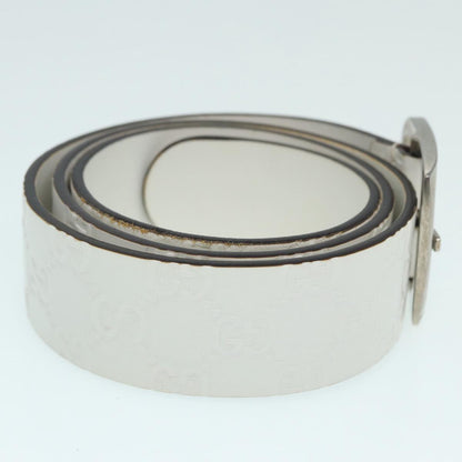 Gucci Micro Guccissima White Leather Belt