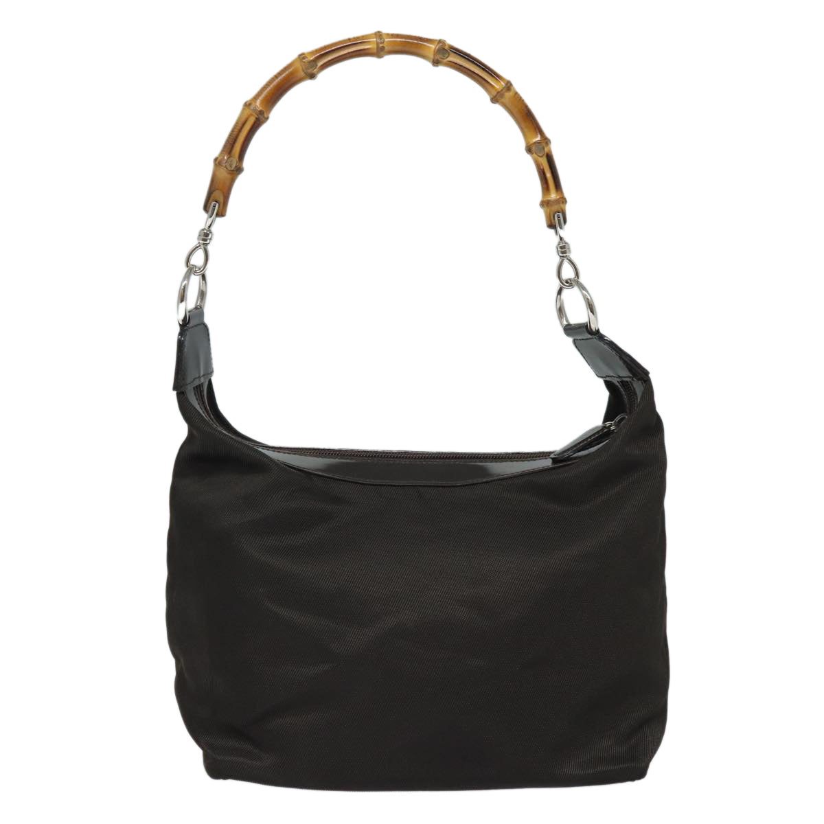 Gucci Bamboo Khaki Synthetic Handbag