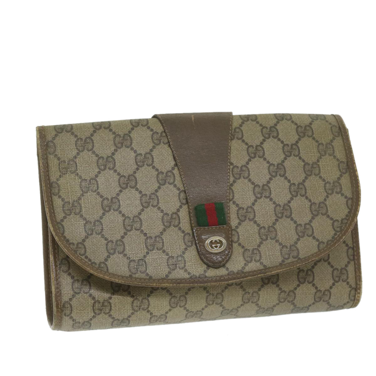 Gucci Beige Canvas Clutch Bag ()