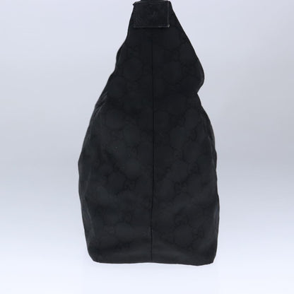 Gucci Bamboo Black Canvas Shoulder Bag