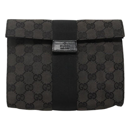 Gucci Gg Canvas Black Canvas Clutch Bag ()