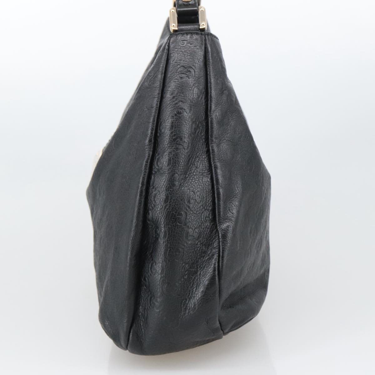 Gucci Guccissima Black Leather Shoulder Bag