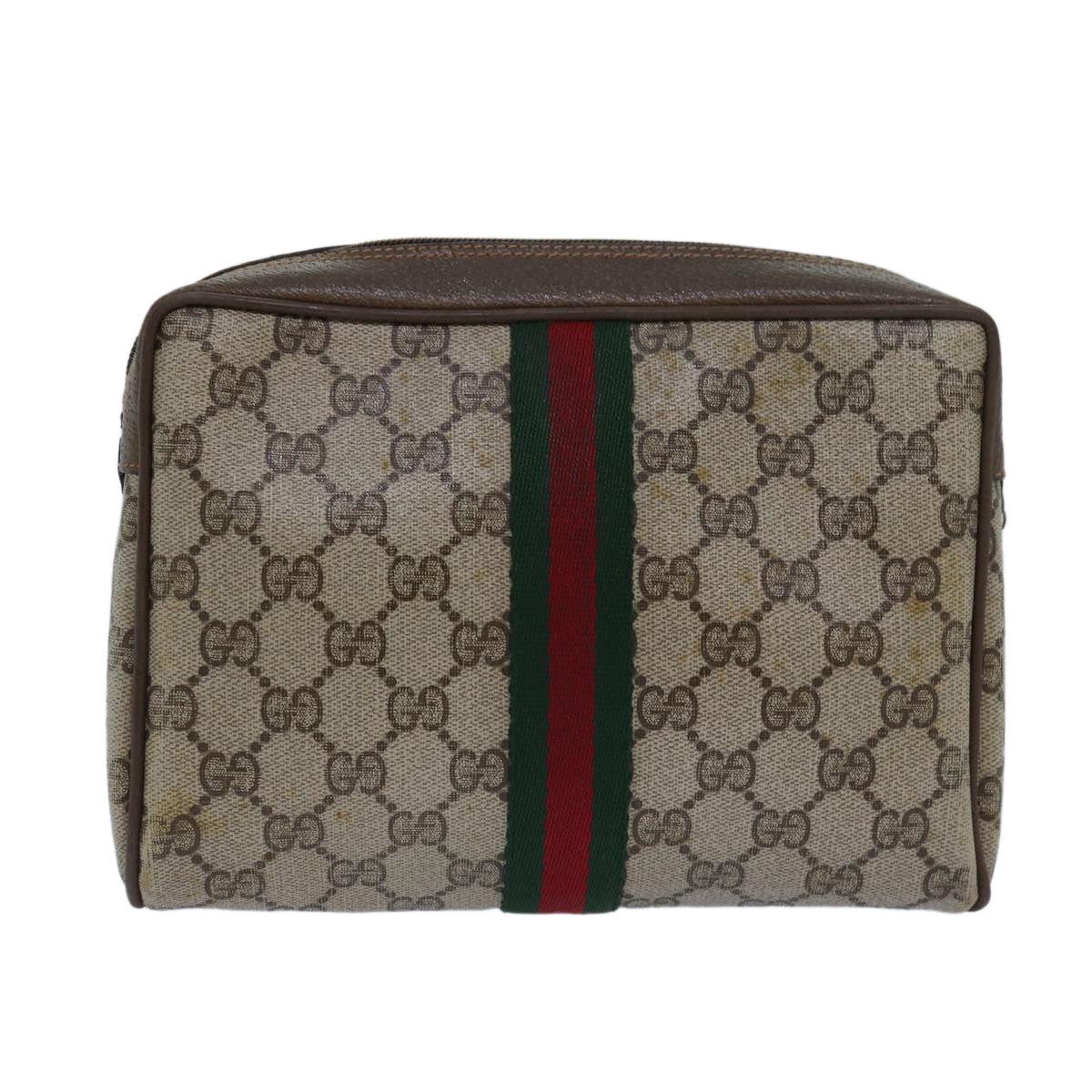 Gucci Gg Canvas Beige Canvas Clutch Bag