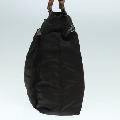 Gucci Bamboo Khaki Synthetic Tote Bag