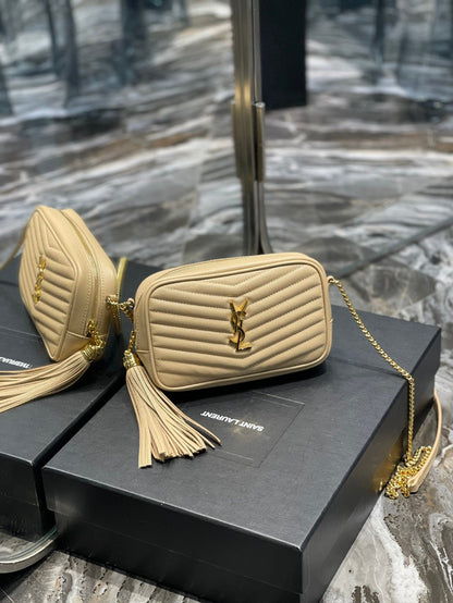 Yves Saint Laurent Lou Mini Bag Beige