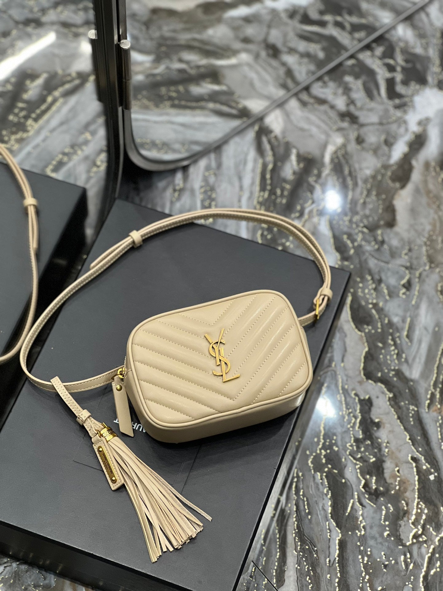 Yves Saint Laurent Lou Belt Bag Beige