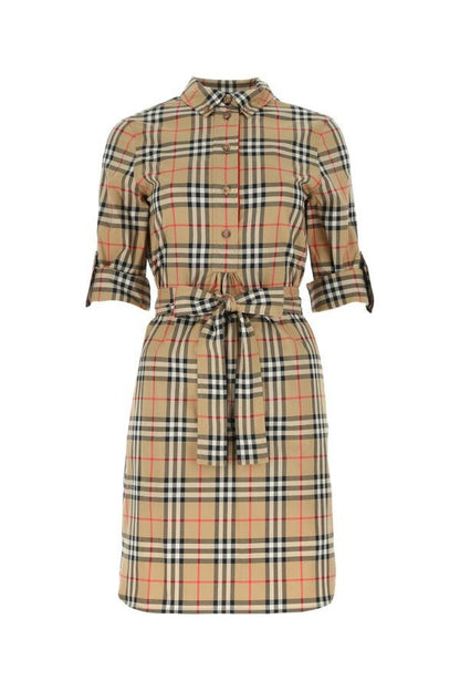 Burberry Woman Embroidered Stretch Cotton Shirt Dress