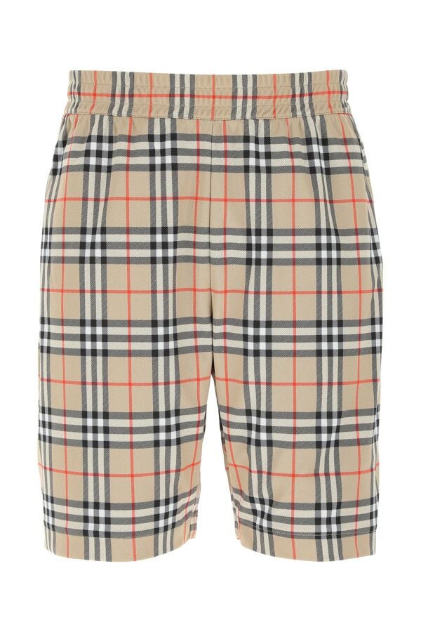 Burberry Man Embroidered Polyester Bermuda Shorts